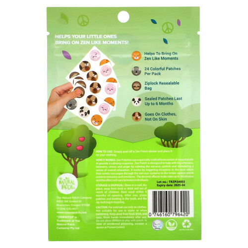 NATPAT, Patch Zen, Autocollants Apaisants Humeur, 24 Patchs 2