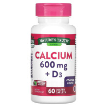 Nature's Truth, Calcium + D3, 60 überzogene Kapseln