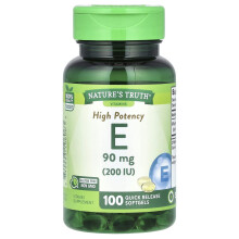 Nature's Truth, Vitamine E Haute Puissance, 90 mg (200 UI), 100 Softgels à Libération Rapide