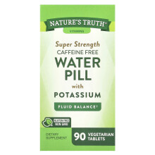 Nature's Truth, Super Stärke Wasserpille mit Kalium, Koffeinfrei, 90 Vegetarische Tabletten