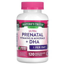 Nature's Truth, Vitamines et Minéraux Prénataux Ultra + DHA, 120 Softgels à Libération Rapide