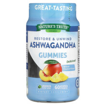 Nature's Truth, Ashwagandha, Tropical Naturel, 60 Gommes Végétaliennes