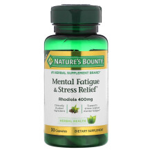 Nature's Bounty, Soulagement de la Fatigue Mentale et du Stress, 400 mg, 30 gélules