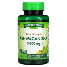 Nature's Truth, Ashwagandha Extra Fort, 3 000 mg, 90 Capsules à Libération Rapide (1 500 mg par Capsule)
