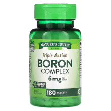 Nature's Truth, Dreifach-Bor-Komplex, 6 mg, 180 Tabletten (3 mg pro Tablette)