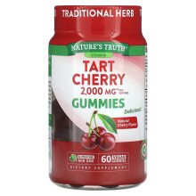Nature's Truth, Sauerkirsche, Natürliche Kirsche, 2.000 mg, 60 Vegane Gummis (1.000 mg pro Gummibärchen)