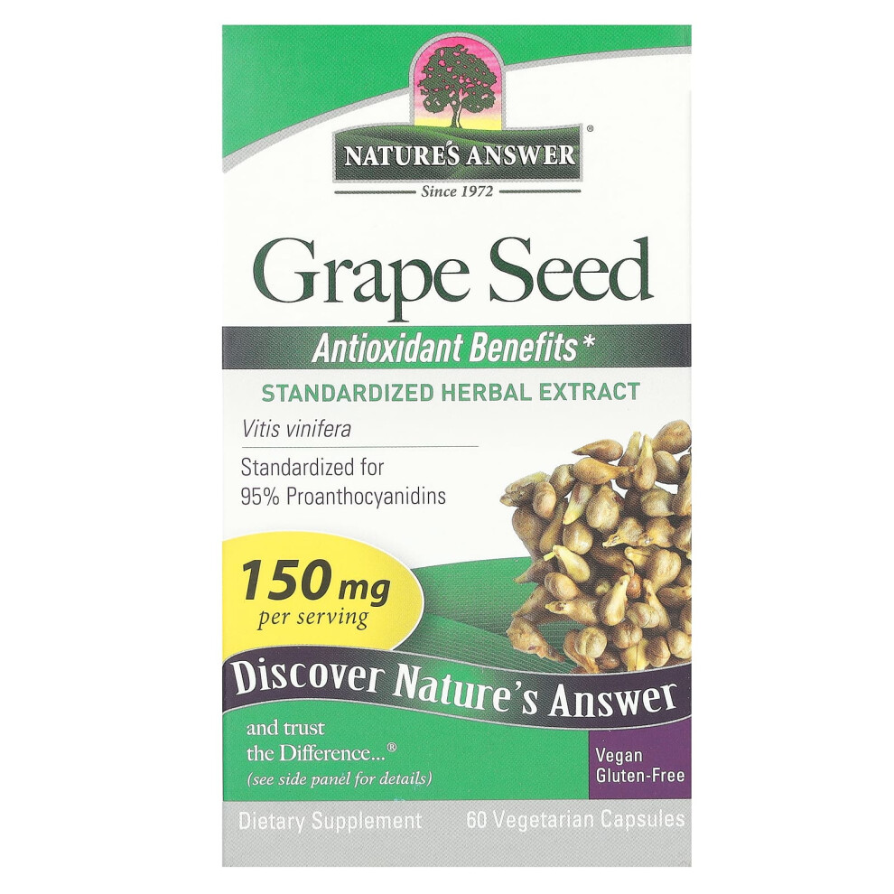 Nature's Answer , Grape Seed, 150 Mg, 60 Vegetarian Capsules