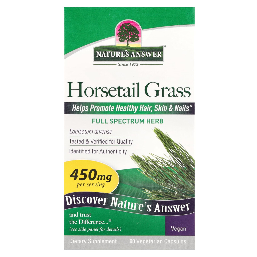 Nature's Answer , Horsetail Grass, 450 Mg, 90 Vegetarian Capsules