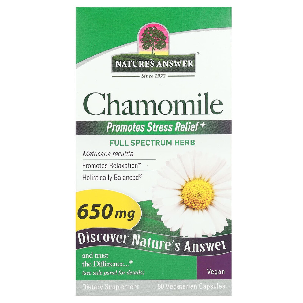 Nature's Answer , Chamomile, 650 Mg, 90 Vegetarian Capsules
