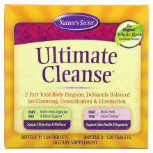 Nature's Secret, Ultimate Cleanse, 2-teiliges Ganzkörper-Programm, 2 Flaschen, je 120 Tabletten