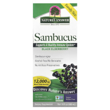 Nature's Answer, Sambucus, Schwarzer Holunder, Alkoholfrei, 12.000 mg, 16 fl oz (480 ml)