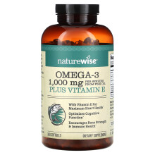 NatureWise, Omega-3 Plus Vitamin E, 360 Weichkapseln