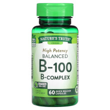 Nature's Truth, Ausgeglichenes B-100, Hochwirksam, 60 Schnellfreisetzungskapseln