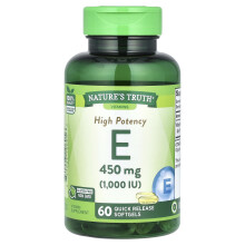 Nature's Truth, Hochdosiertes Vitamin E, 450 mg (1.000 IE), 60 Schnellfreisetzung Softgels