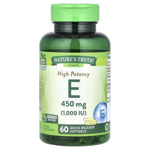 Nature's Truth, High Potency Vitamin E, 450 mg (1,000 IU), 60 Quick Release Softgels