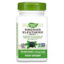Nature's Way, Siberian Eleuthero Root, 1,275 mg, 100 Vegan Capsules (425 mg per Capsule )
