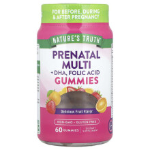 Pränatales Multi + DHA, Folsäure Gummis, Köstliche Frucht