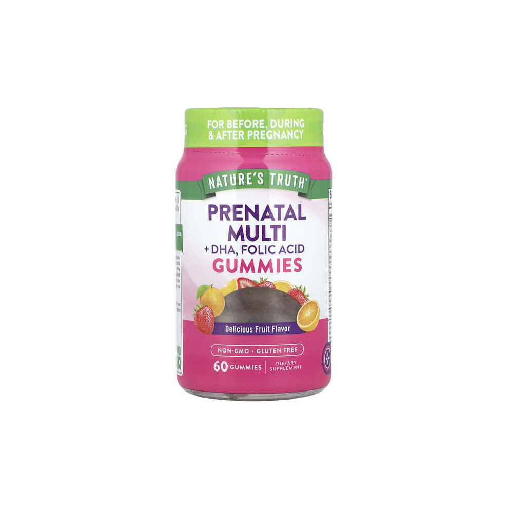 Nature's Truth Prenatal Multi + Dha, Folic Acid Gummies, Delicious Fruit