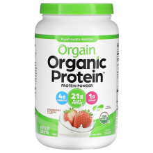 Orgain, Bio-Proteinpulver, pflanzlich, Erdbeeren & Sahne, 32,4 oz (920 g)