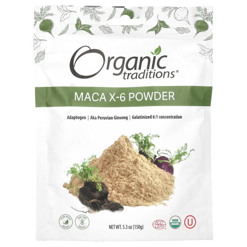 Organic Traditions, Maca X-6 Pulver, 5,3 oz (150 g)