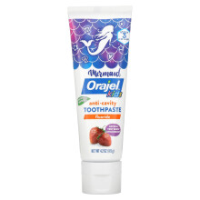 Orajel, Enfants, Dentifrice Anticaries au Fluorure Sirène, 2-10 Ans, Fraise des Bois Très Fruitée Naturelle, 4,2 oz (119 g)