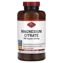 Olympian Labs, Magnesiumcitrat, 400 mg, 300 Vegetarische Kapseln (133 mg pro Kapsel)