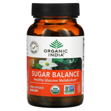Organic India, Zucker-Balance, Gesunder Glukosestoffwechsel, 90 Veg Kaps