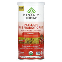 Organic India, Psyllium Prä- & Probiotische Faser, Orange, 10 Unzen (283,5 g)
