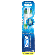 Oral-B, Brosse à dents Élimination Bactéries, Moyenne, 2 Brosses