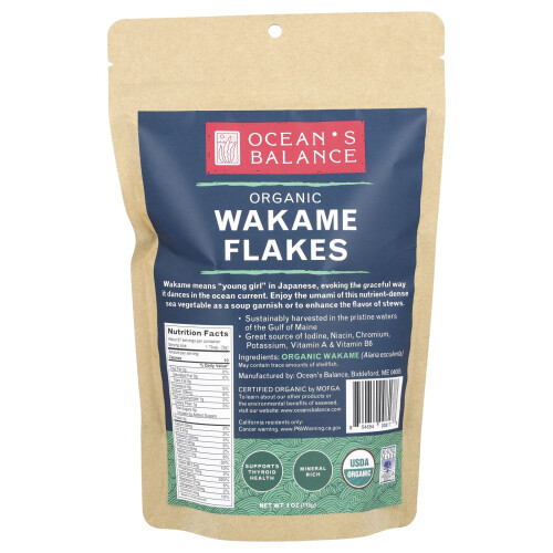 Ocean's Balance, Bio-Wakame-Flocken, 4 oz (113 g)