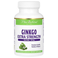 Paradise Herbs, Ginkgo, Extra Stärke, 120 mg, 60 vegetarische Kapseln