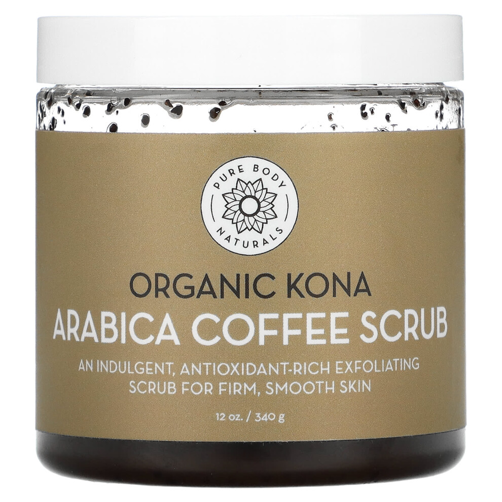 Pure Body Naturals , Organic Kona Arabica Coffee Scrub 12 Oz (340 G)