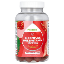 Phytoral, Gommes Multivitaminées au Complexe B, Fraise, 60 Gommes