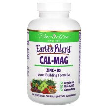 Paradise Herbs, Earth's Blend, Cal-Mag Zink + D3, 180 Vegetarische Kapseln