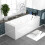 NES Home Nes Home 600mm Handleless White Vanity, Rimless Square Toilet And Bath 6
