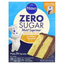 Pillsbury, Zuckerfrei, Premium-Kuchenmischung, Klassisch Gelb, 16 oz (454 g)