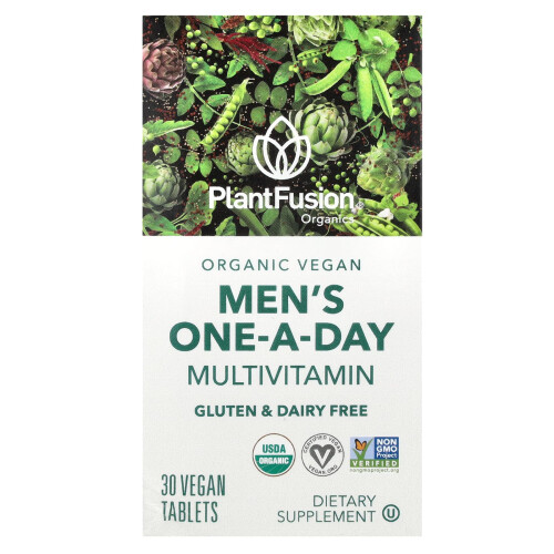 PlantFusion, Men's One-A-Day Multivitamin, 30 Vegane Tabletten
