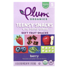 Teensy Snacks mit gepufftem Quinoa, Weiche Frucht-Snacks, 18+ Monate, Beere
