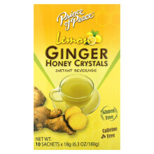 Prince of Peace, Honig Kristalle Instant Getränk, Koffeinfrei, Zitrone Ingwer, 10 Beutel, 6,3 oz (180 g)