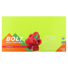 ProBar, Bolt, Organische Energie-Kaugummis, Himbeere, 12 Packungen, je 2,1 Unzen (60 g)