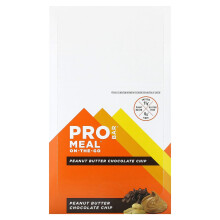 ProBar, Repas Nomade, Beurre de Cacahuète Pépites de Chocolat, 12 Barres, 3 oz (85 g) Chacune