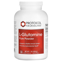 Protocole pour l'Équilibre de Vie, Poudre Pure de L-Glutamine, 1 lb (454 g)