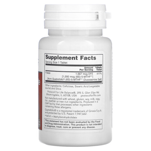 Protocol for Life Balance, 5-Méthyl Folate, 1 000 mcg, 90 Comprimés 2