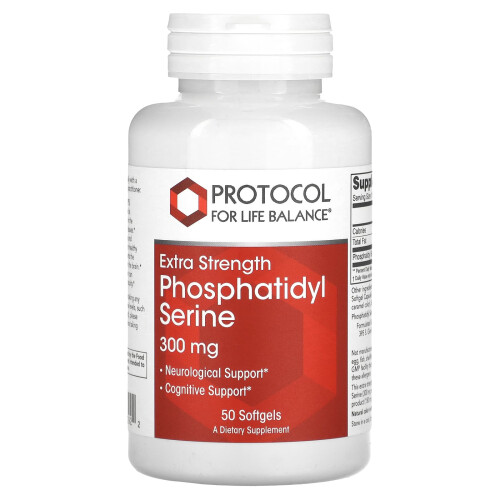Protocol for Life Balance, Extra Stark Phosphatidylserin, 300 mg, 50 Softgels