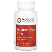 Protocol for Life Balance, Astaxanthin, 10 mg, 60 Weichkapseln