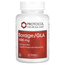 Protocol for Life Balance, Bourrache/GLA, 1 000 mg, 60 Gélules