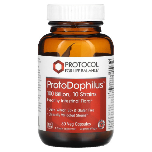 Protocol for Life Balance, ProtoDophilus, 100 Milliards, 30 Gélules Vég