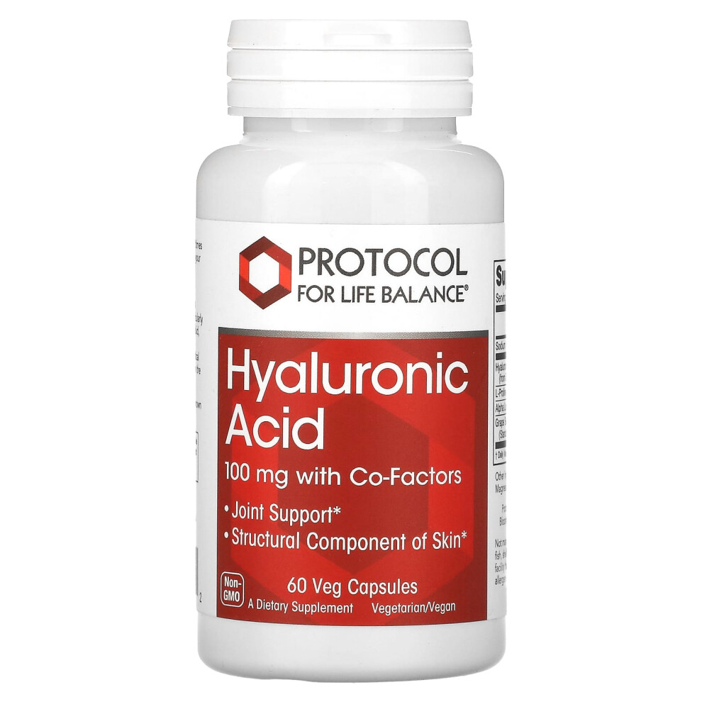 Protocol For Life Balance , Hyaluronic Acid, 100 Mg, 60 Veg Capsules