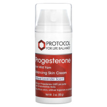 Protocol for Life Balance, Crème pour la peau équilibrante à la progestérone d'igname sauvage, lavande naturelle, 3 oz (85 g)