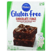 Pillsbury, Schokoladen-Fudge Premium-Brownie-Mischung mit Schokoladen-Chips, Glutenfrei, 15,5 oz (439 g)